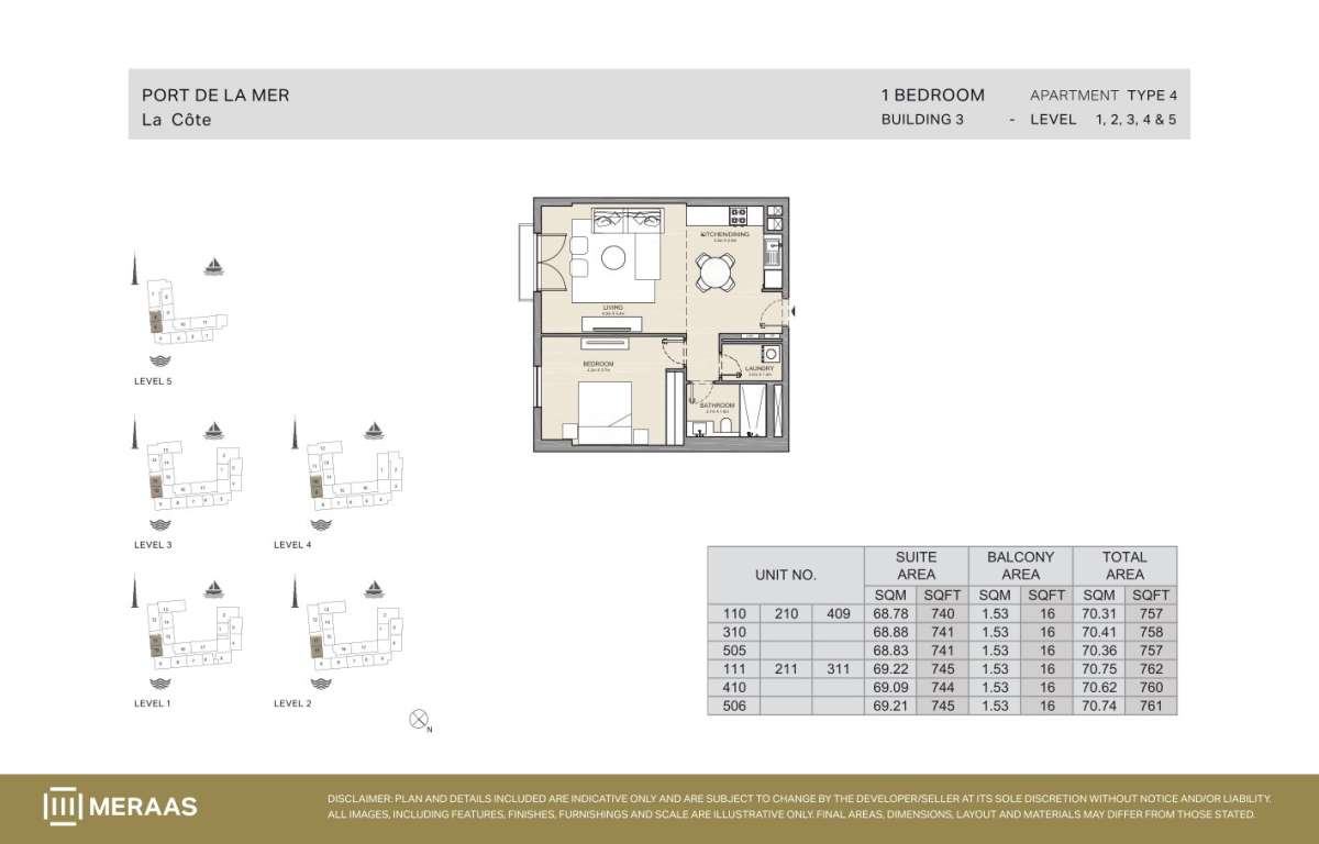 4-1BHK-Type 4 - Unit 110,111,210,211,311,310,409,410,506